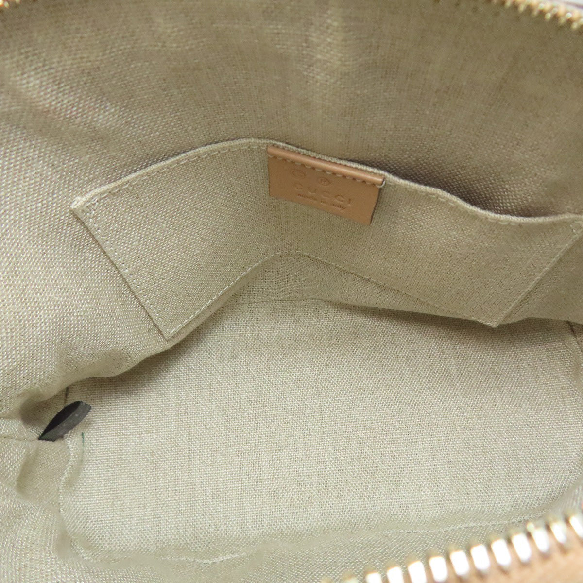 GUCCI Handbag 449654 Calfskin beige GG Signature Microssima Outlet 2-Way