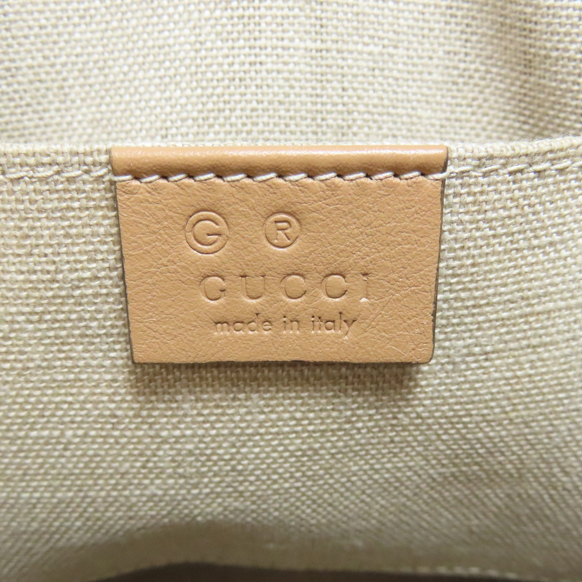 GUCCI Handbag 449654 Calfskin beige GG Signature Microssima Outlet 2-Way
