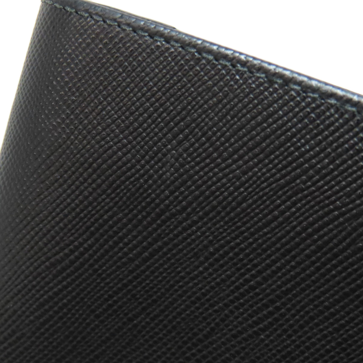 PRADA Bifold Wallet Safiano black logoMetal