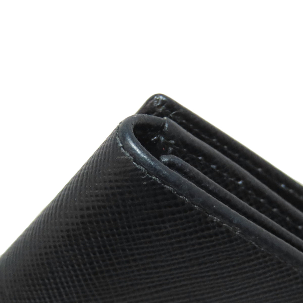PRADA Bifold Wallet Safiano black logoMetal