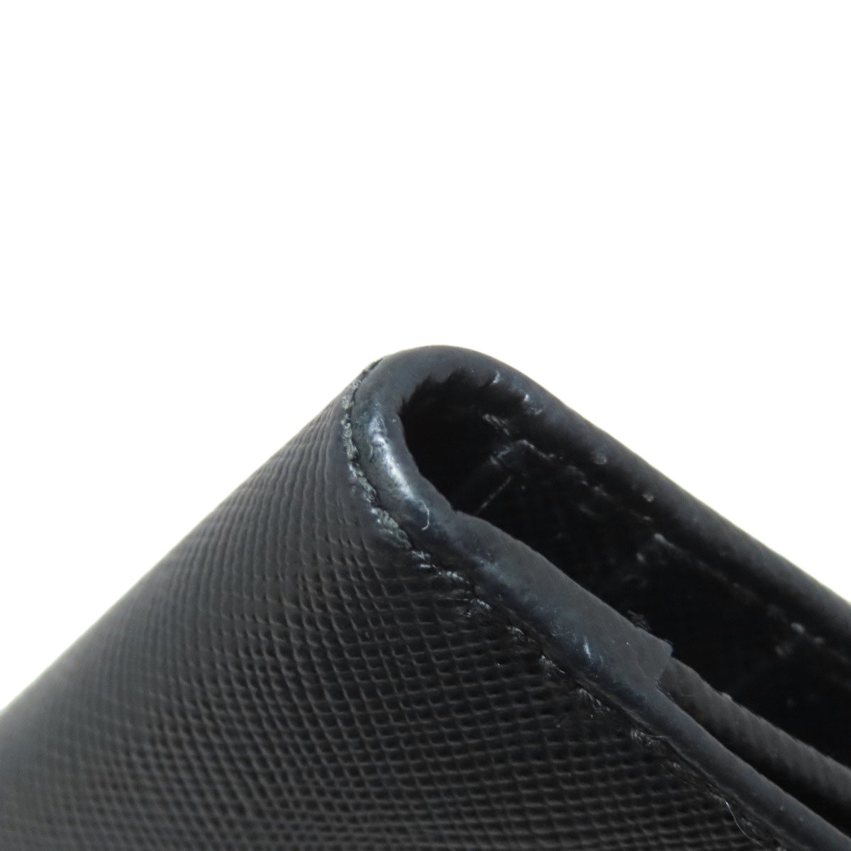 PRADA Bifold Wallet Safiano black logoMetal