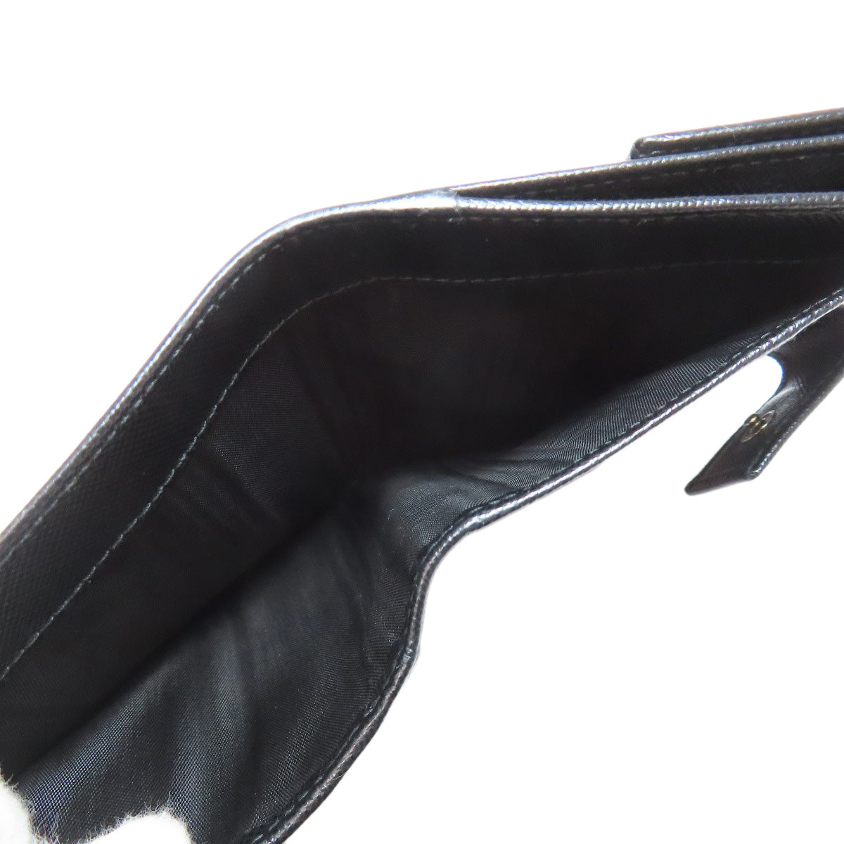 PRADA Bifold Wallet Safiano black logoMetal
