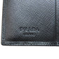 PRADA Bifold Wallet Safiano black logoMetal
