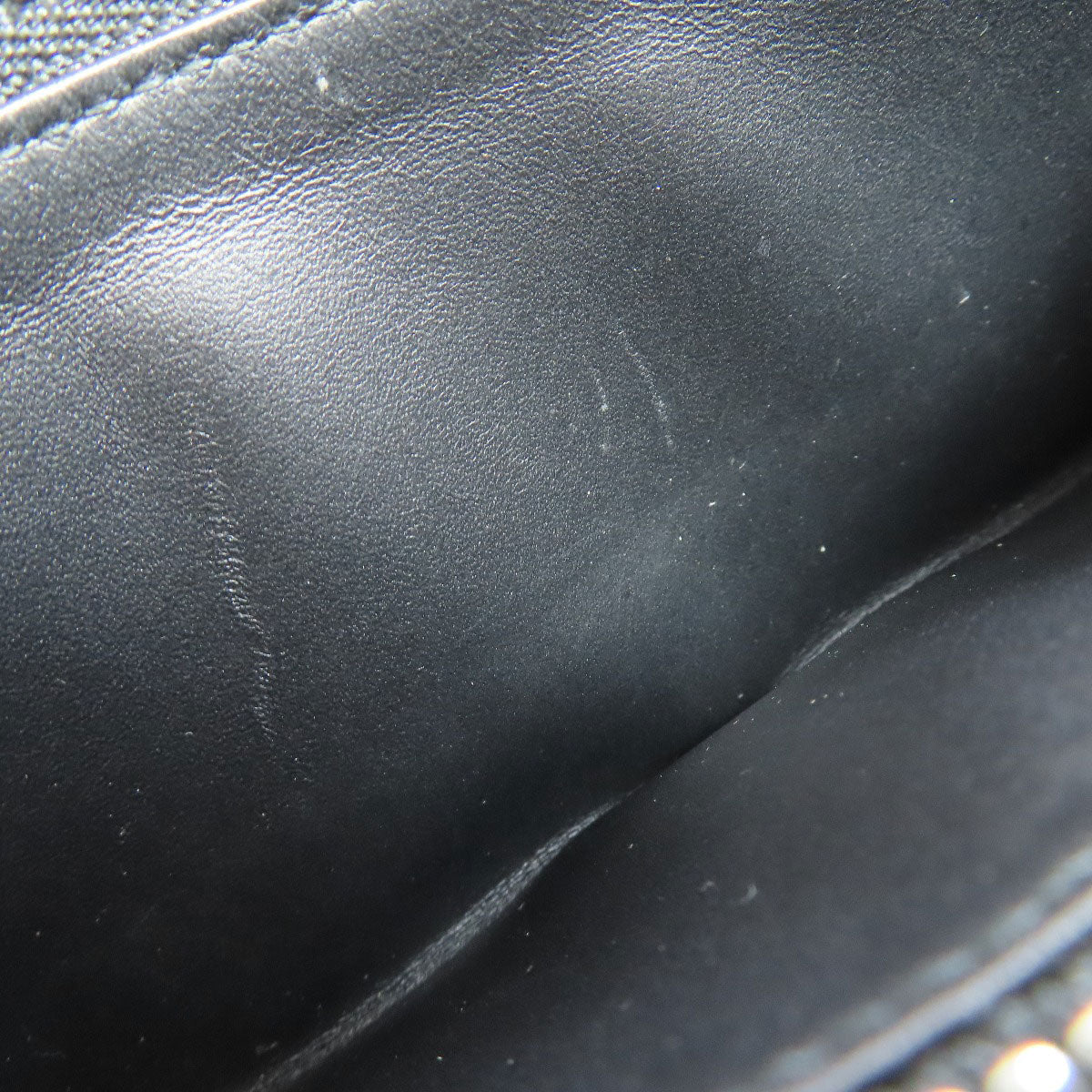 LOEWE Long Wallet Purse leather black Anagram embossing