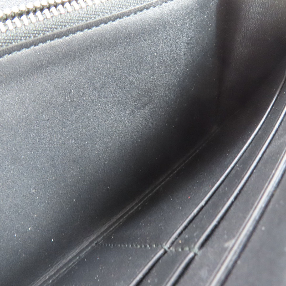 LOEWE Long Wallet Purse leather black Anagram embossing