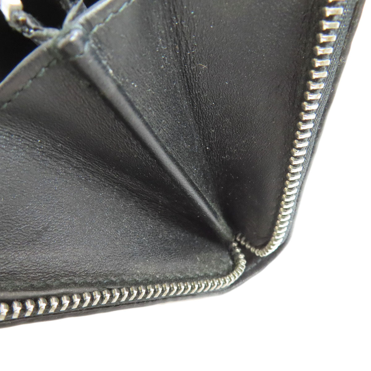 LOEWE Long Wallet Purse leather black Anagram embossing