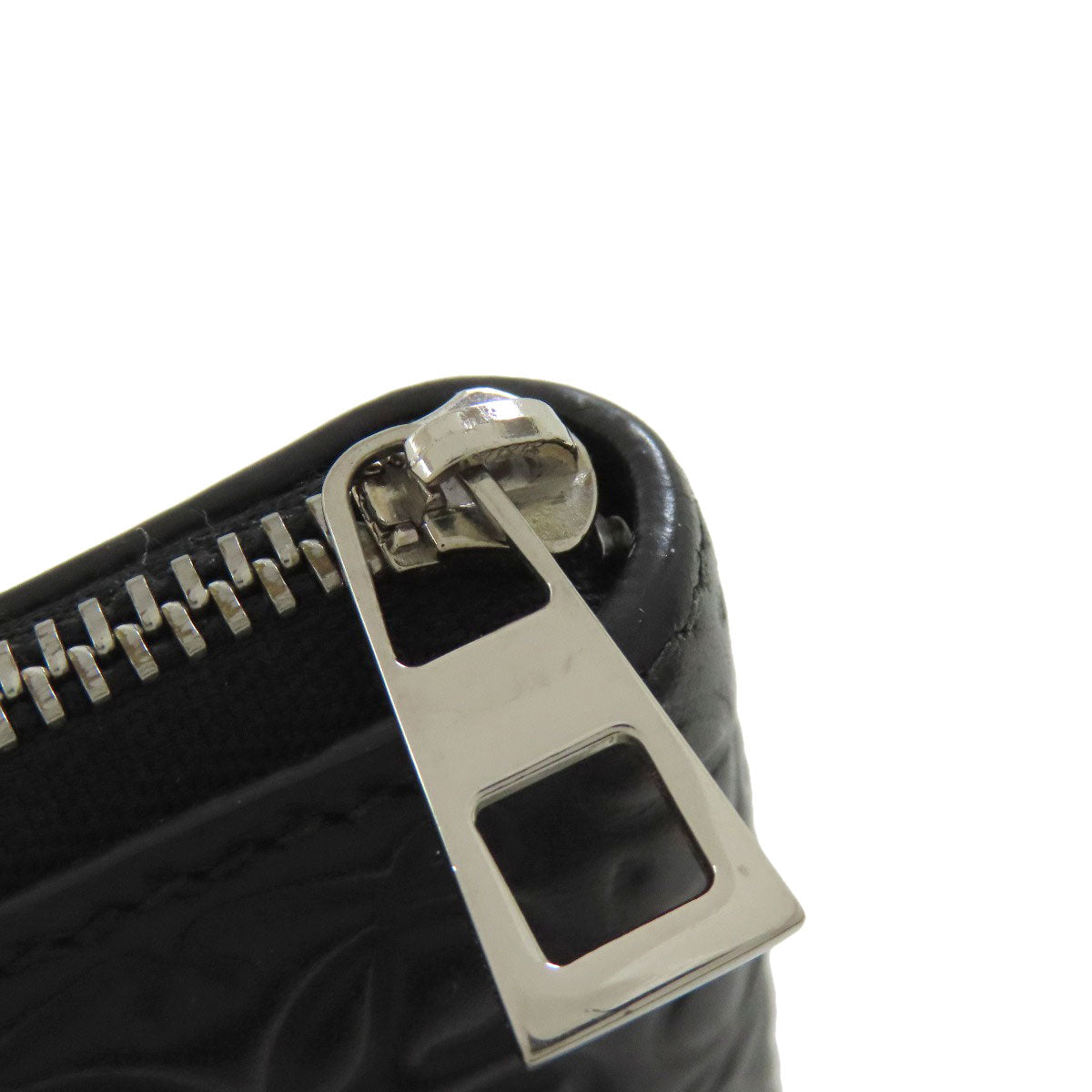 LOEWE Long Wallet Purse leather black Anagram embossing