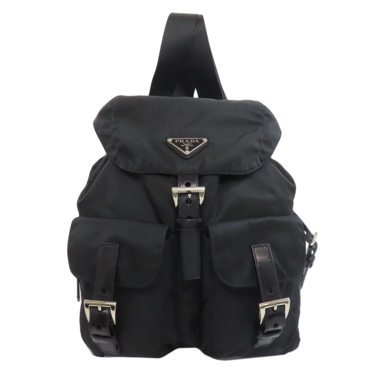 PRADA Backpack Nylon black logoMetal