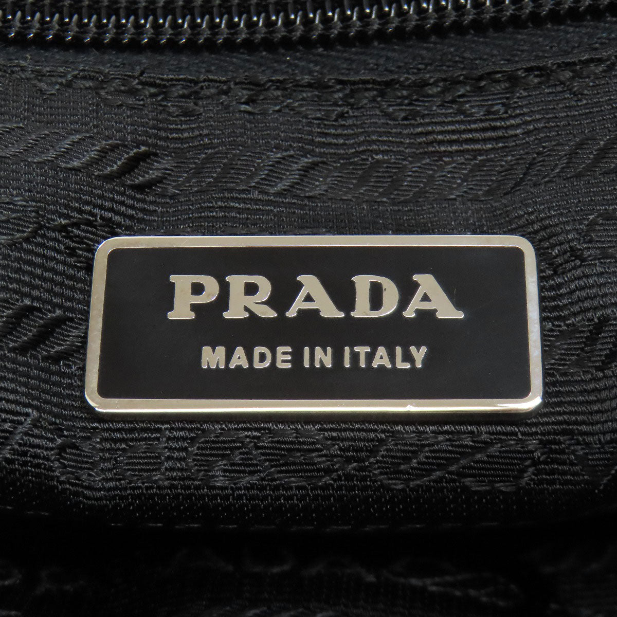 PRADA Backpack Nylon black logoMetal