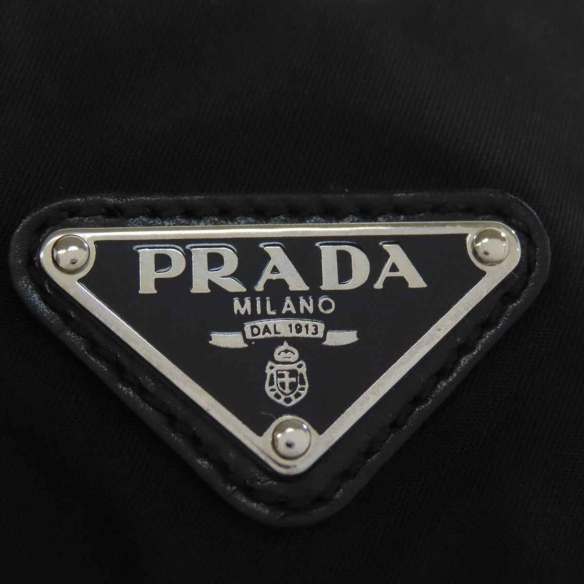 PRADA Backpack Nylon black logoMetal