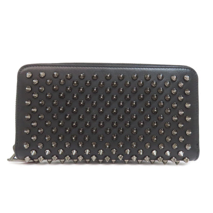 Christian Louboutin Long Wallet Purse Calfskin black Studs