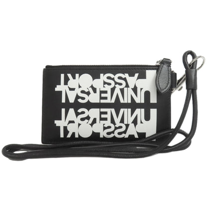 BURBERRY Coin case leather black Card Case