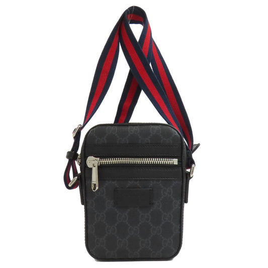 GUCCI Shoulder Bag 682357 PVC black GG Supreme