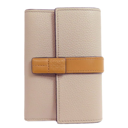 LOEWE Bifold Wallet Calfskin beige Bar Tikal Wallet Small