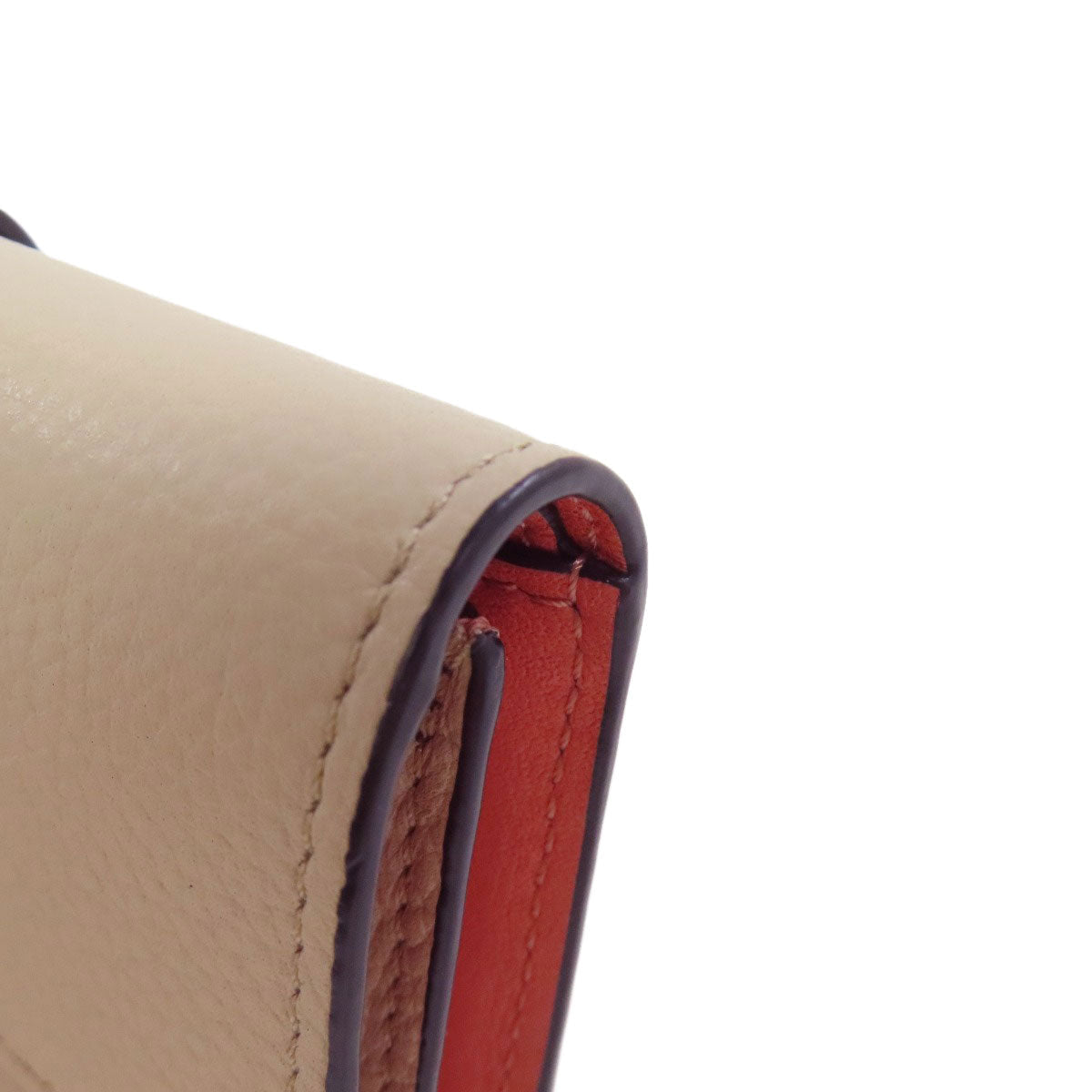 LOEWE Bifold Wallet Calfskin beige Bar Tikal Wallet Small