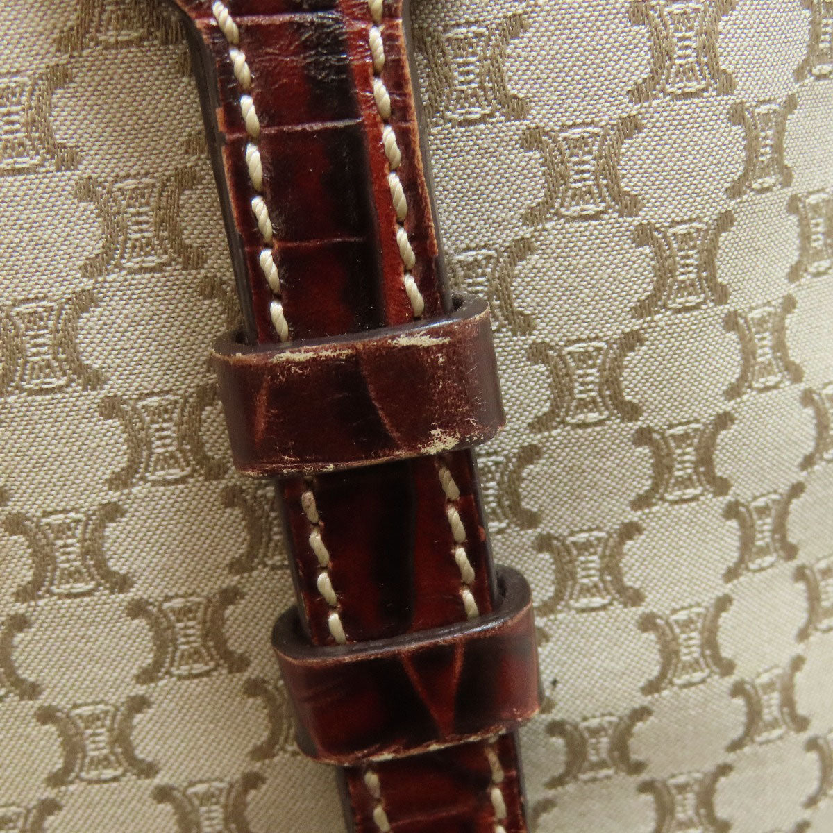 CELINE Tote Bag canvas Brown Macadam