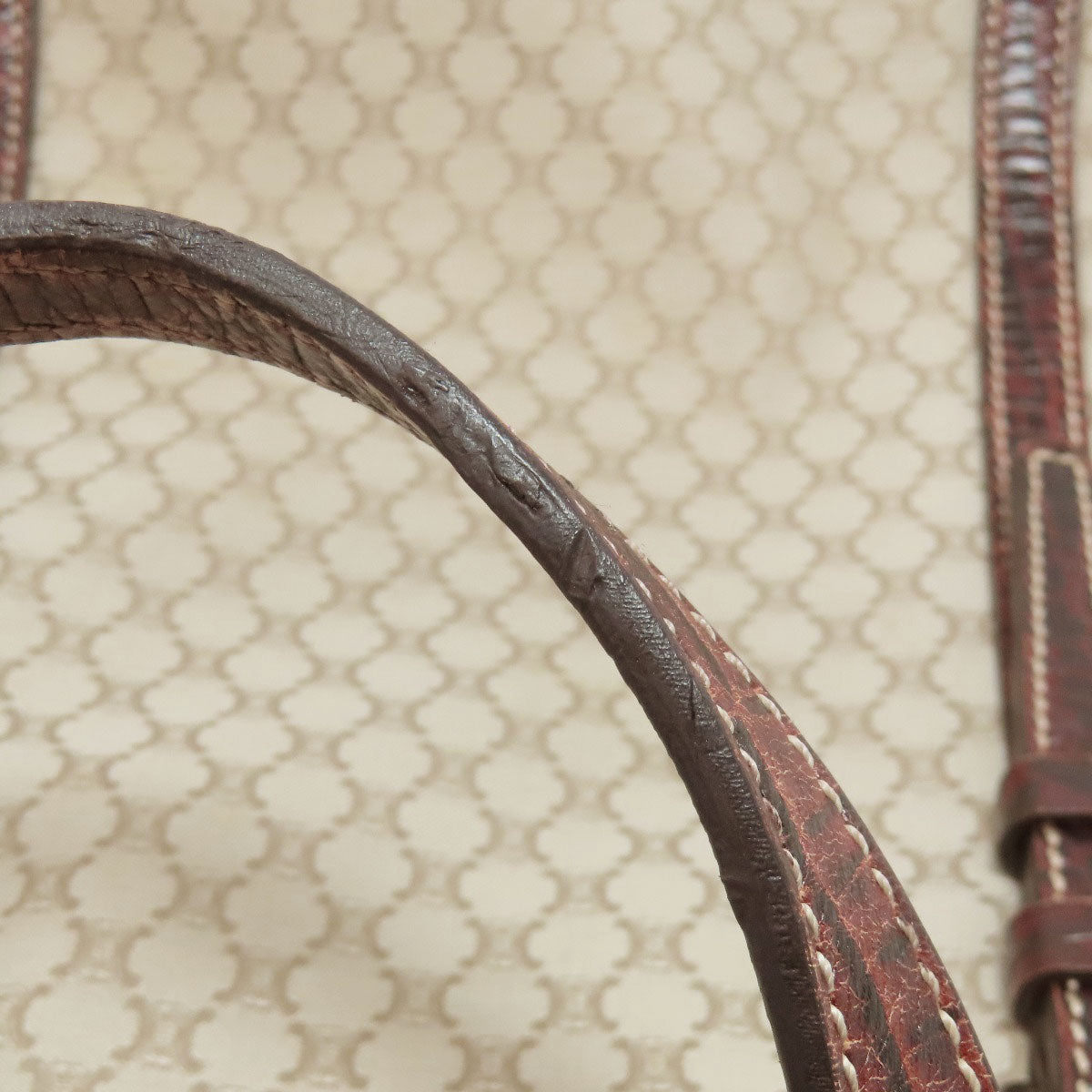 CELINE Tote Bag canvas Brown Macadam
