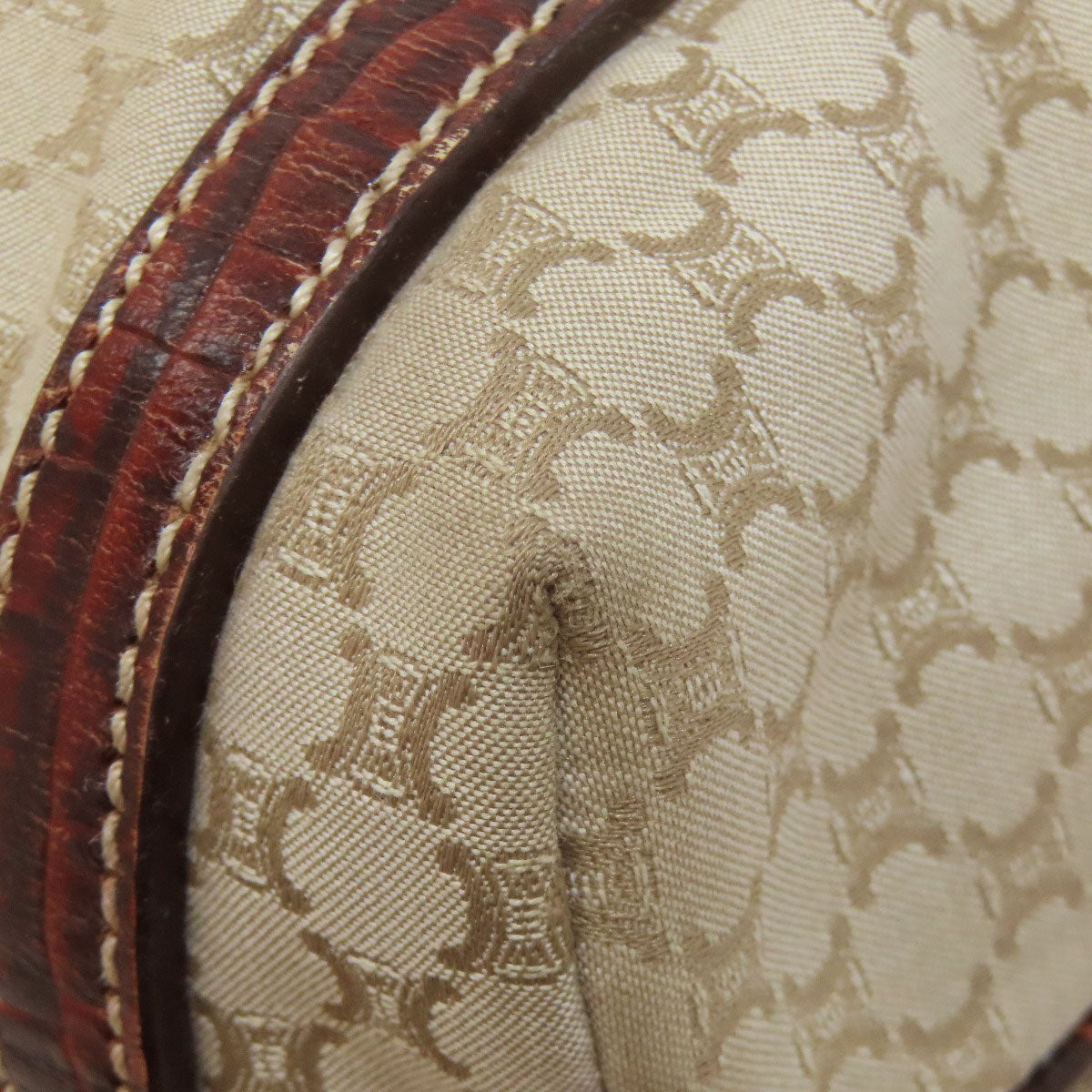 CELINE Tote Bag canvas Brown Macadam