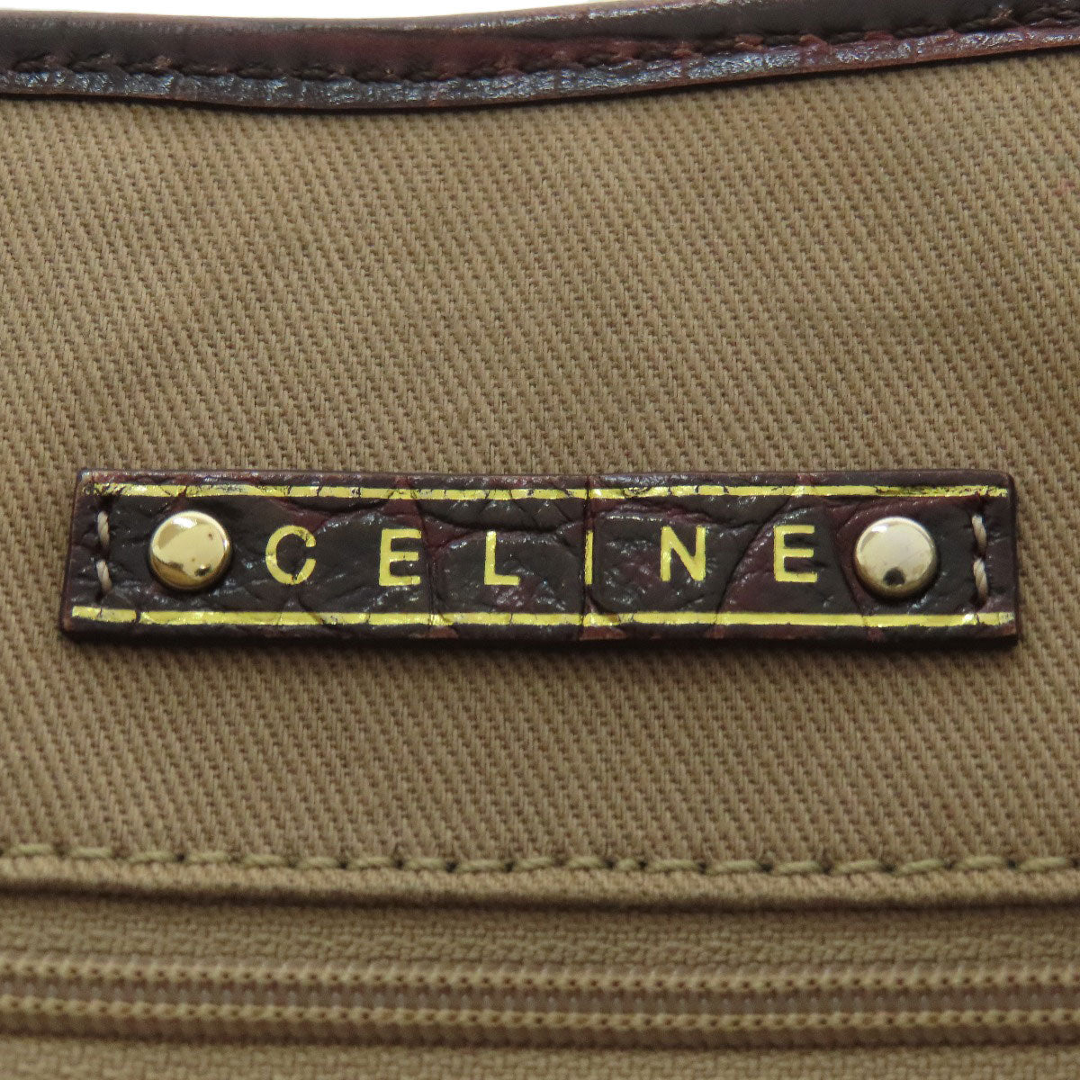 CELINE Tote Bag canvas Brown Macadam
