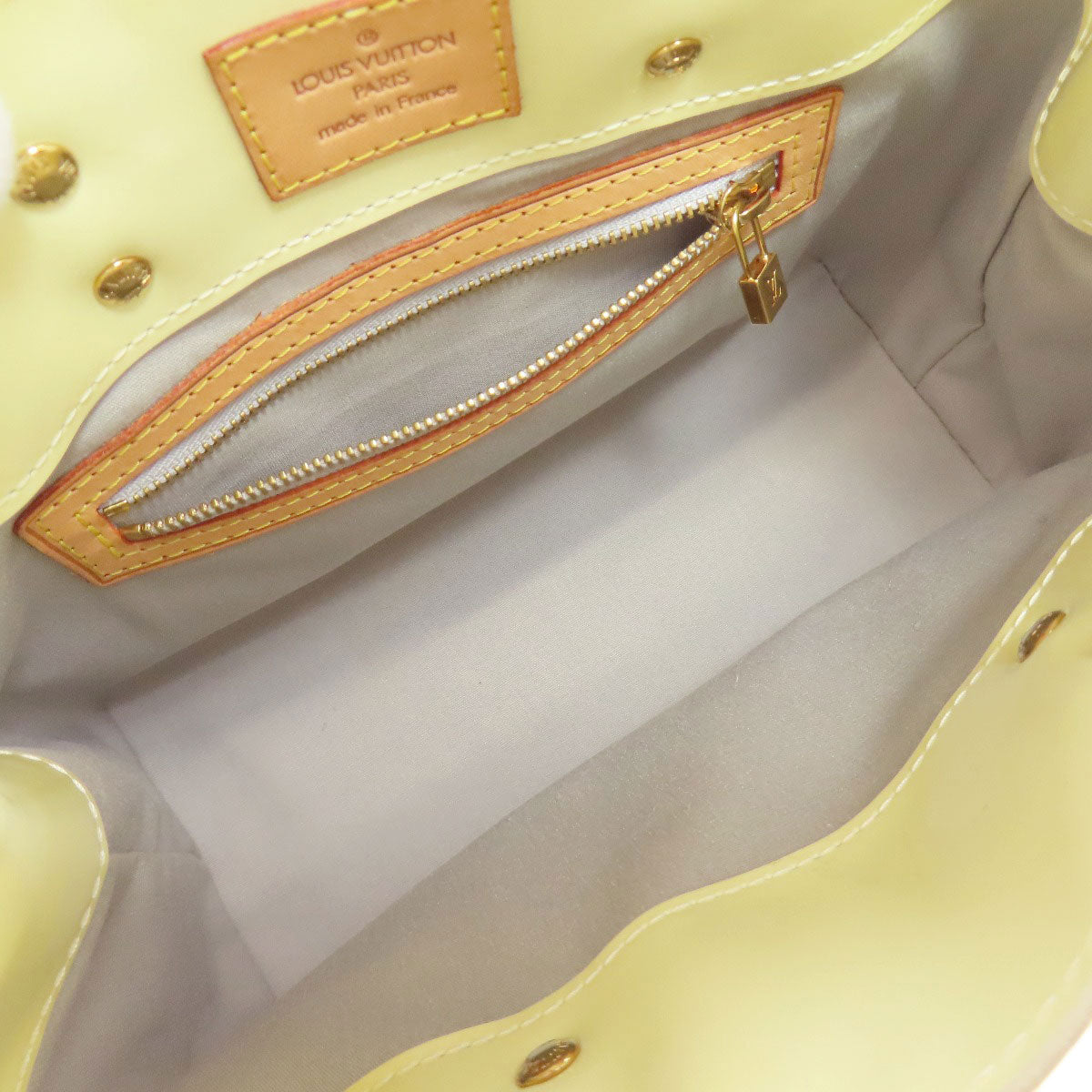 LOUIS VUITTON Handbag M91336 Vernis yellow Lead PM