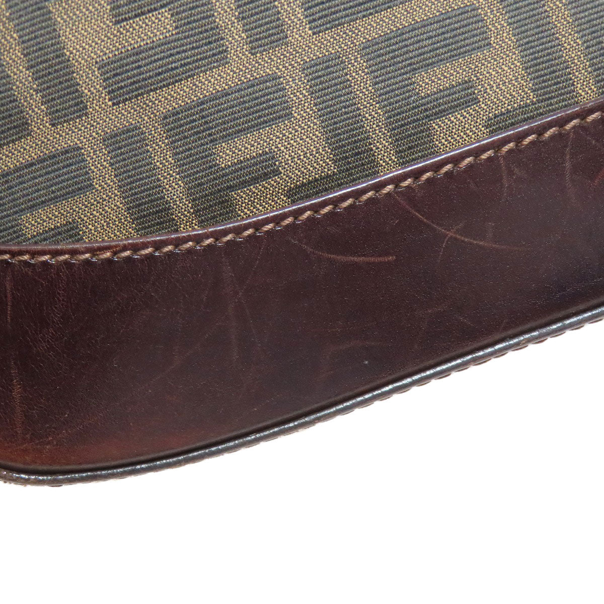FENDI Tote Bag canvas Brown Zucca Pattern