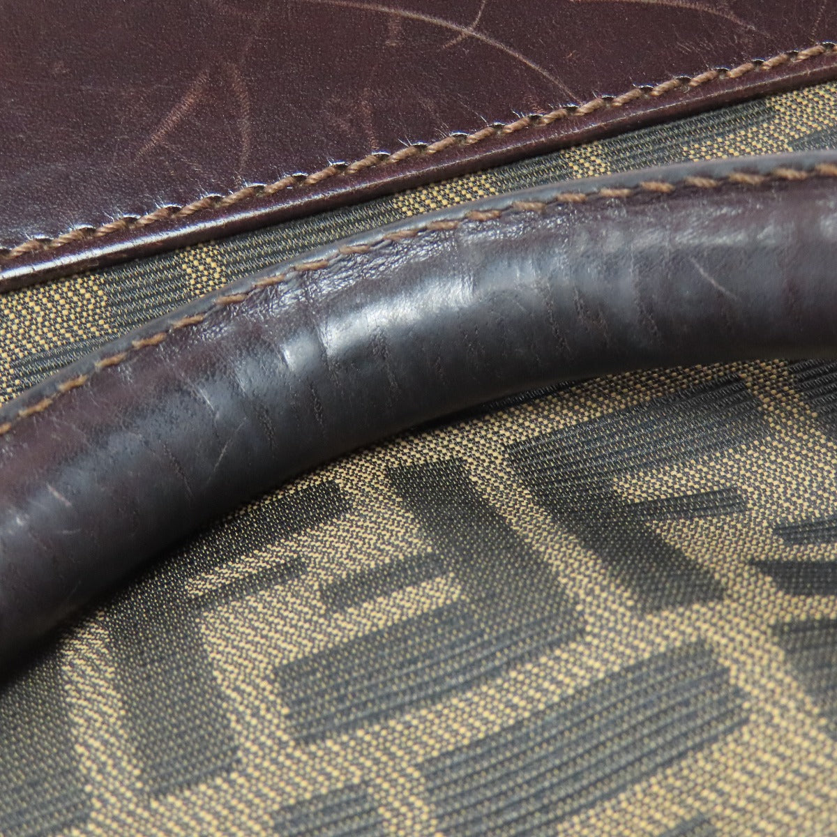 FENDI Tote Bag canvas Brown Zucca Pattern