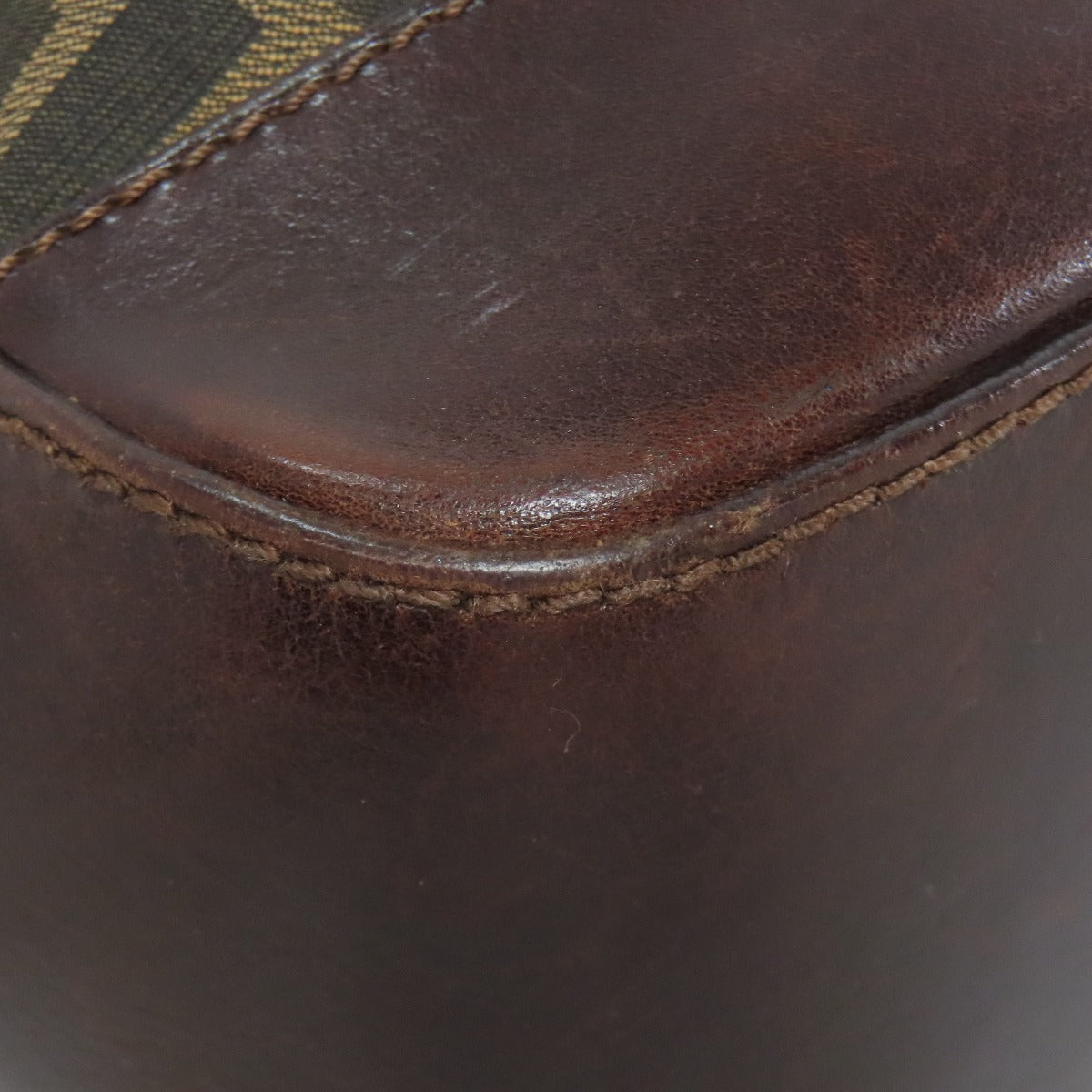 FENDI Tote Bag canvas Brown Zucca Pattern
