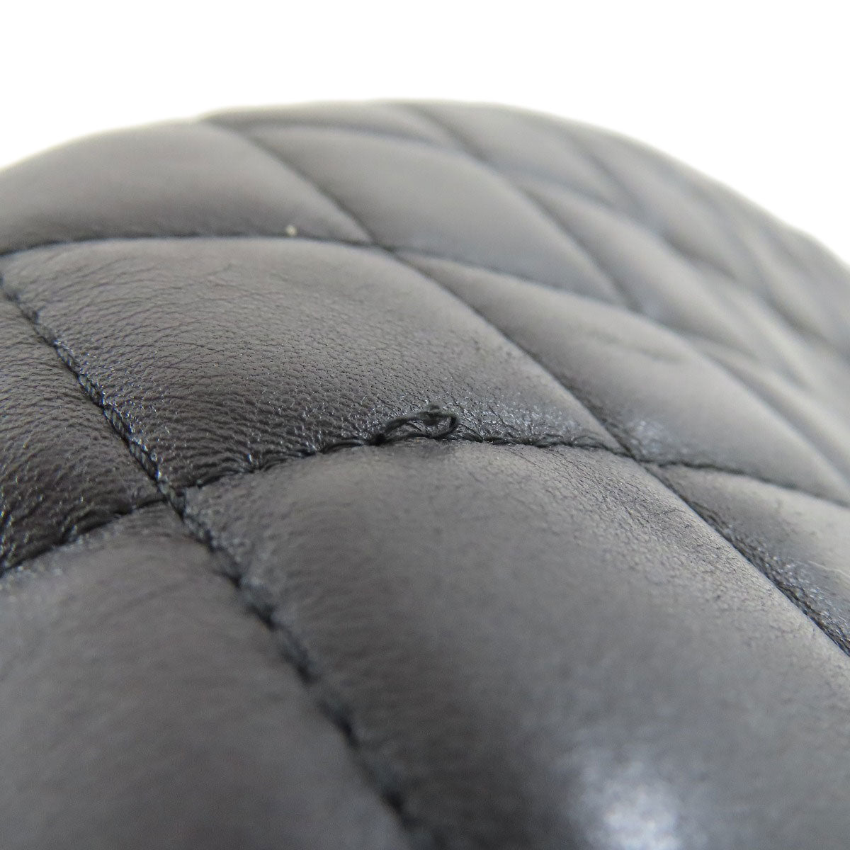 CHANEL Clutch bag lambskin black Matelasse COCO Mark SilverMetal