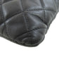CHANEL Clutch bag lambskin black Matelasse COCO Mark SilverMetal