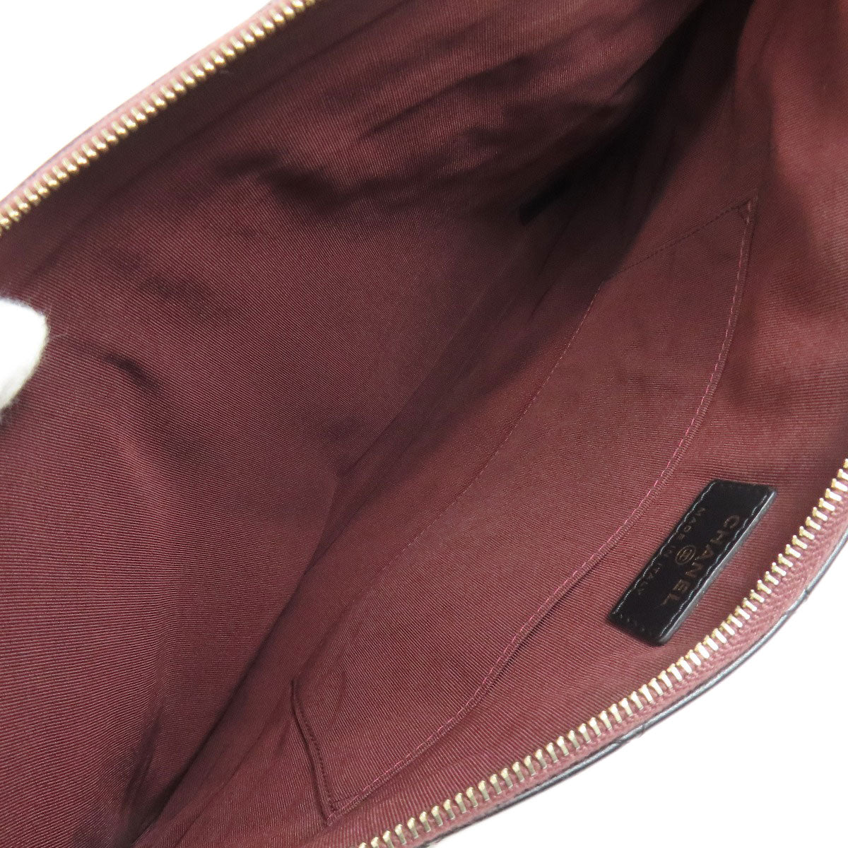 CHANEL Clutch bag lambskin black Matelasse COCO Mark SilverMetal