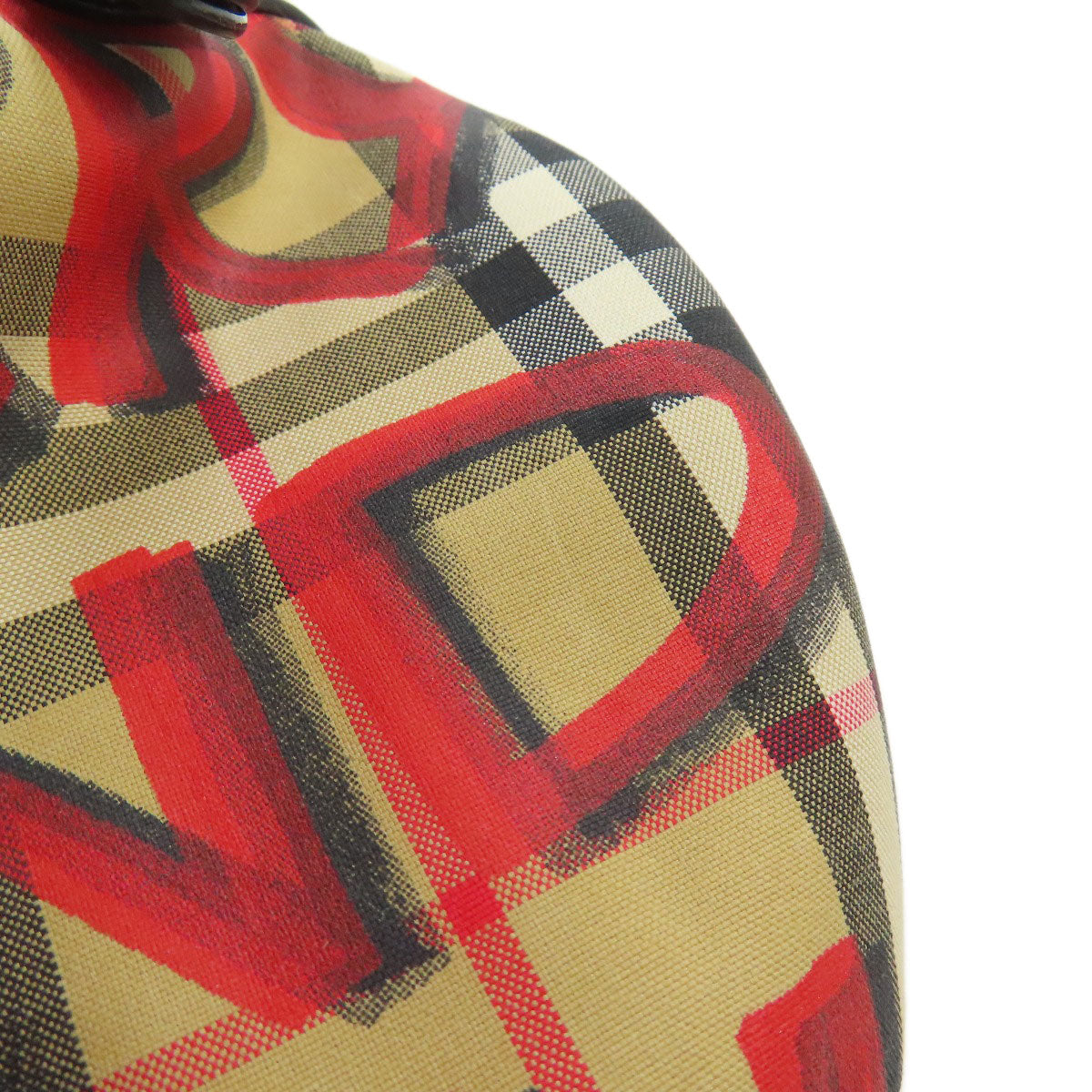 BURBERRY Shoulder Bag Nylon Brown Nova check graffiti print