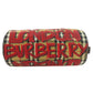 BURBERRY Shoulder Bag Nylon Brown Nova check graffiti print