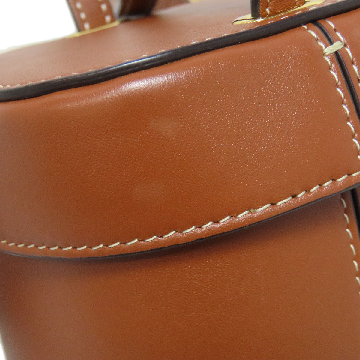 CELINE Shoulder Bag Calfskin Brown small box cuir triomphe