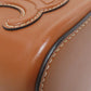 CELINE Shoulder Bag Calfskin Brown small box cuir triomphe