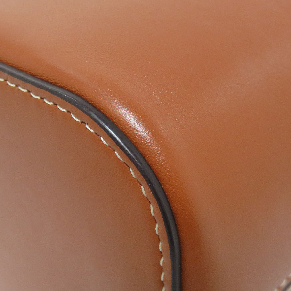 CELINE Shoulder Bag Calfskin Brown small box cuir triomphe