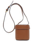 CELINE Shoulder Bag Calfskin Brown small box cuir triomphe