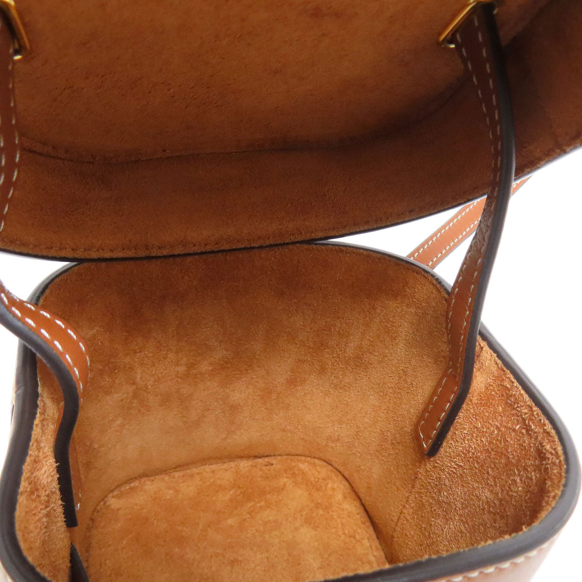 CELINE Shoulder Bag Calfskin Brown small box cuir triomphe