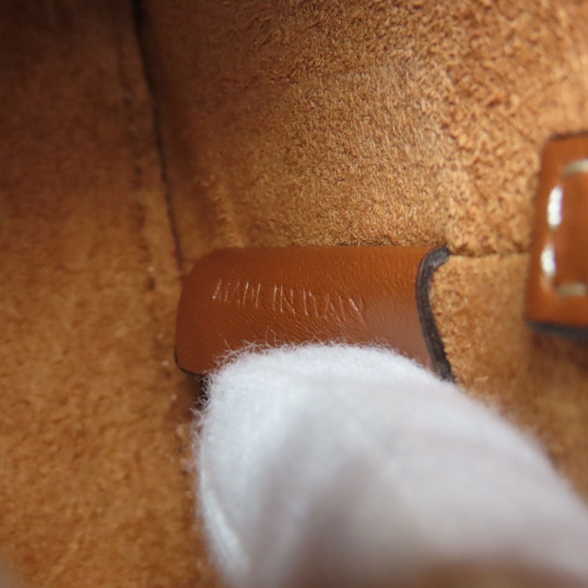 CELINE Shoulder Bag Calfskin Brown small box cuir triomphe