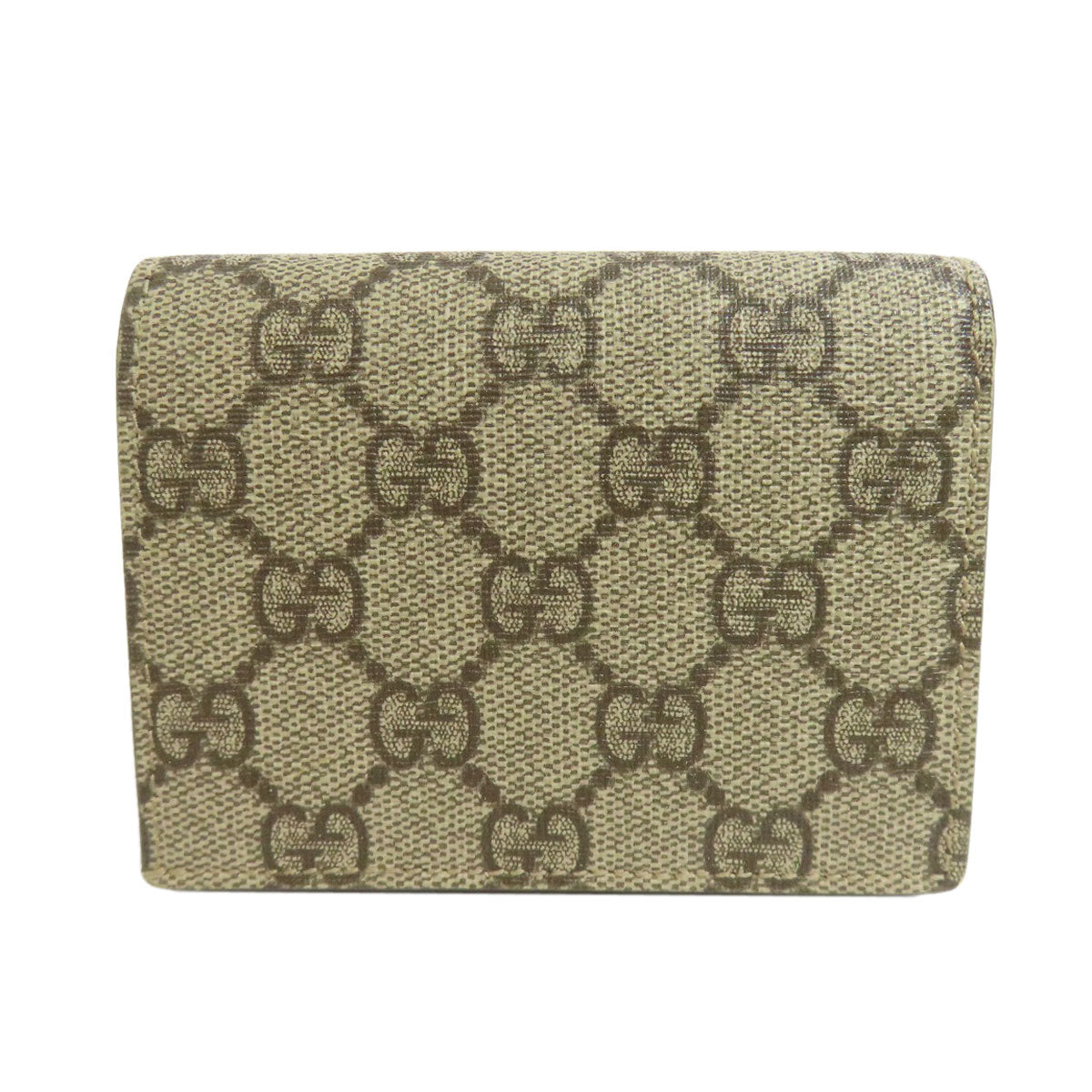 GUCCI Bifold Wallet 508757 PVC Brown GG Supreme