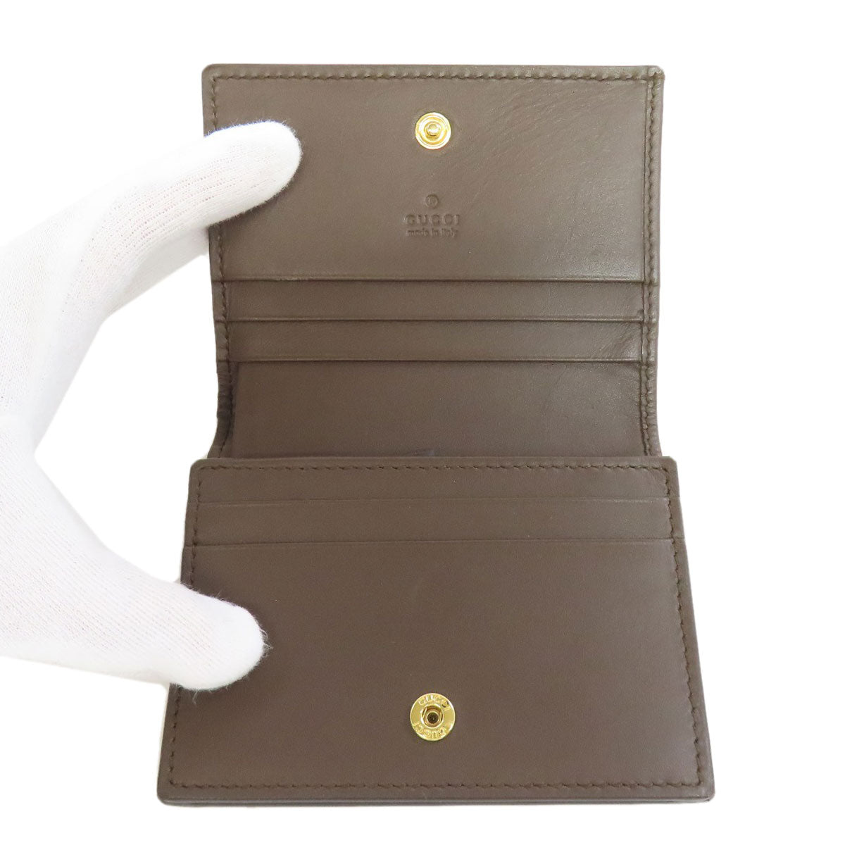 GUCCI Bifold Wallet 508757 PVC Brown GG Supreme
