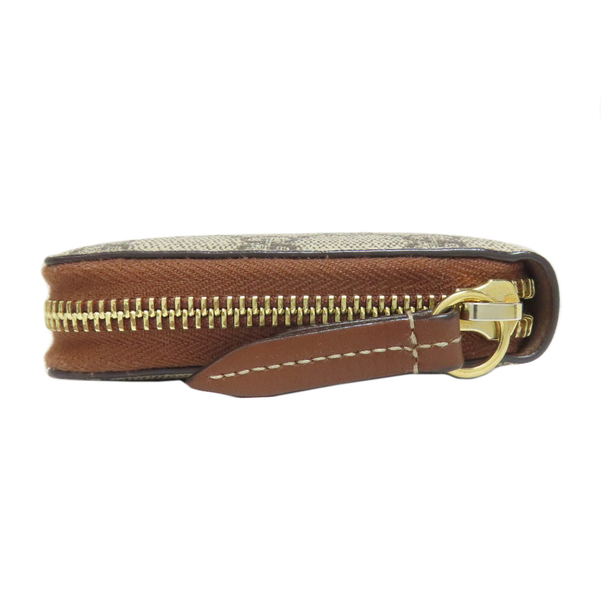 GUCCI Long Wallet Purse 456863 PVC Brown Tiger GG Supreme