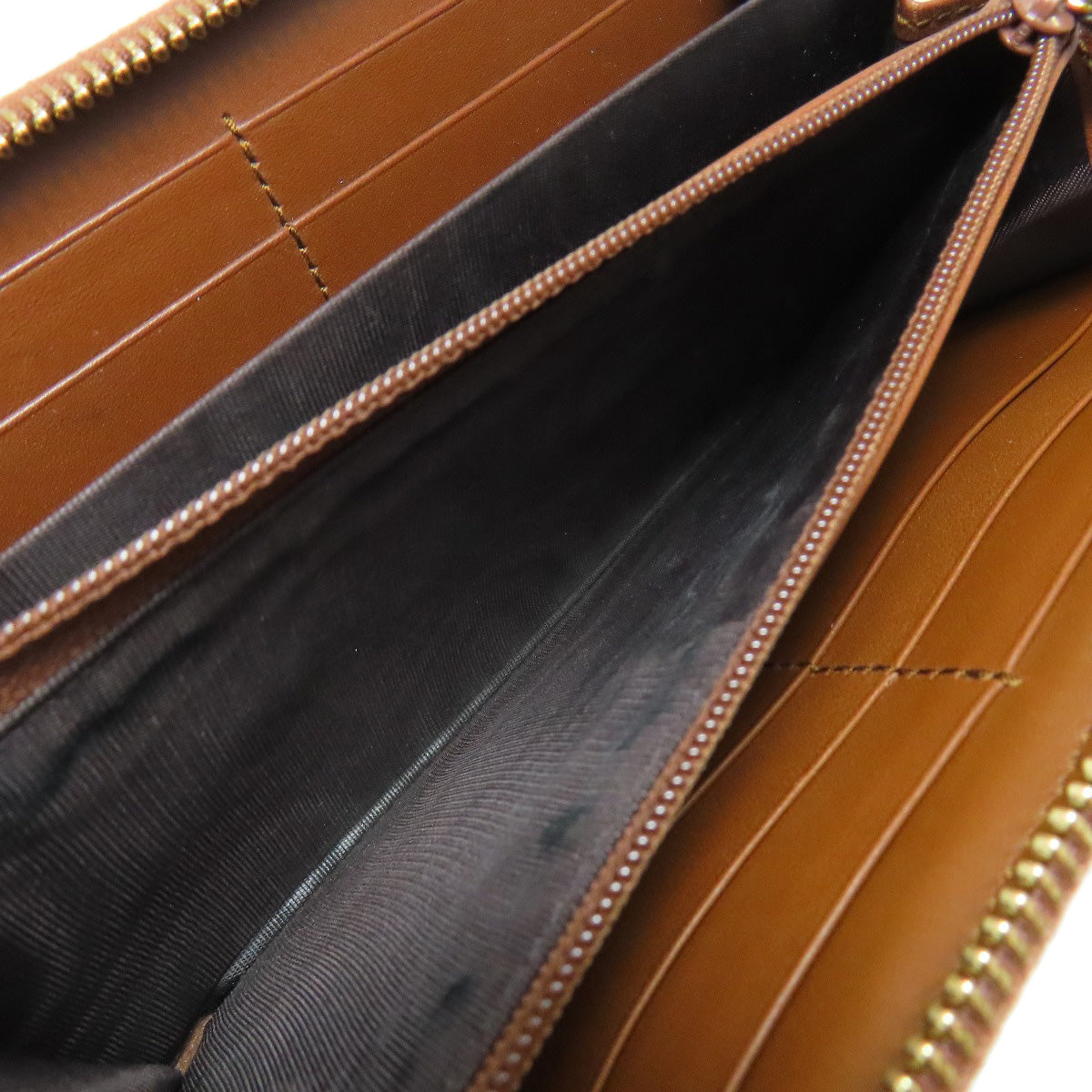 GUCCI Long Wallet Purse 456863 PVC Brown Tiger GG Supreme