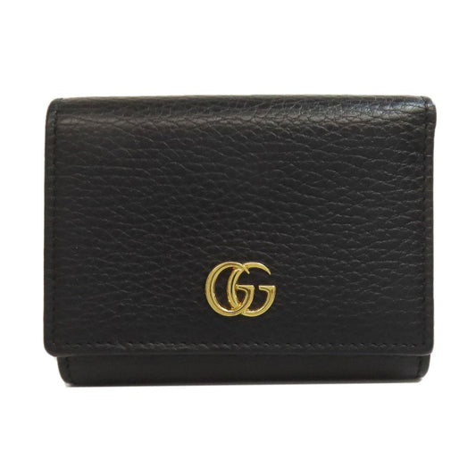 GUCCI Bifold Wallet 474746 Calfskin black Compact Wallet Double G