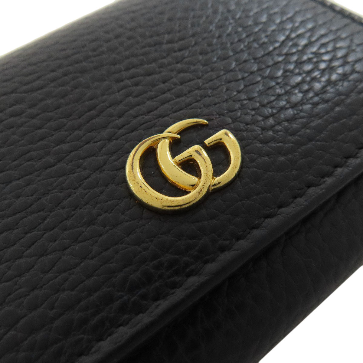GUCCI Bifold Wallet 474746 Calfskin black Compact Wallet Double G