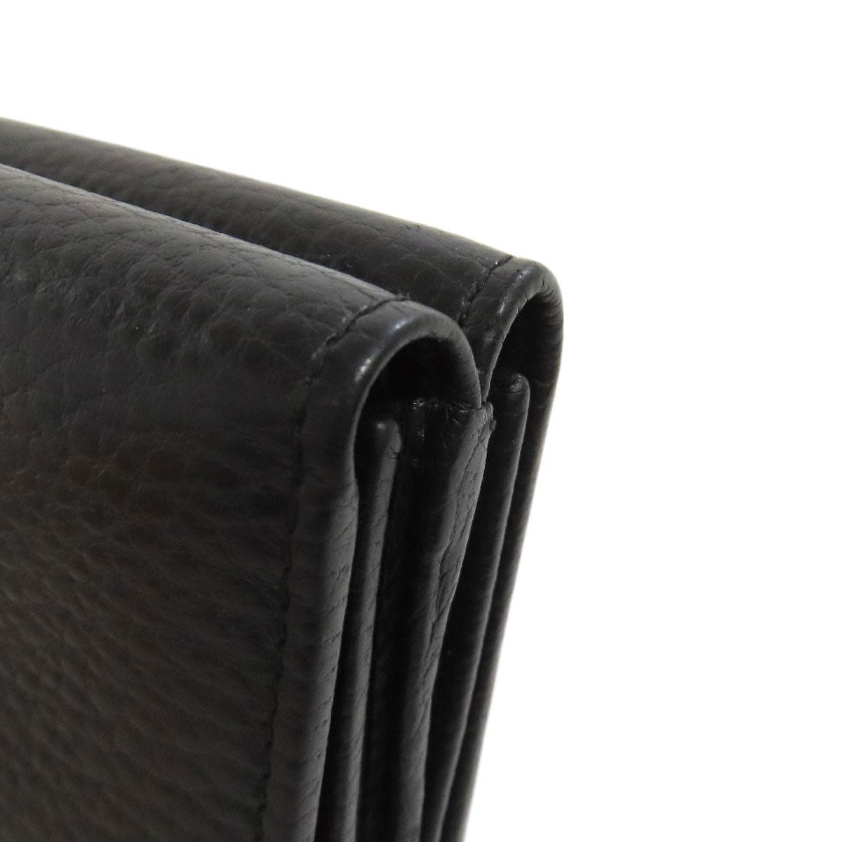 GUCCI Bifold Wallet 474746 Calfskin black Compact Wallet Double G