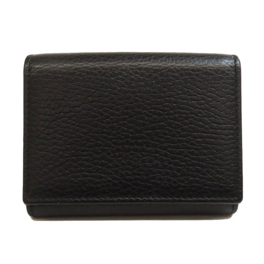 GUCCI Bifold Wallet 474746 Calfskin black Compact Wallet Double G