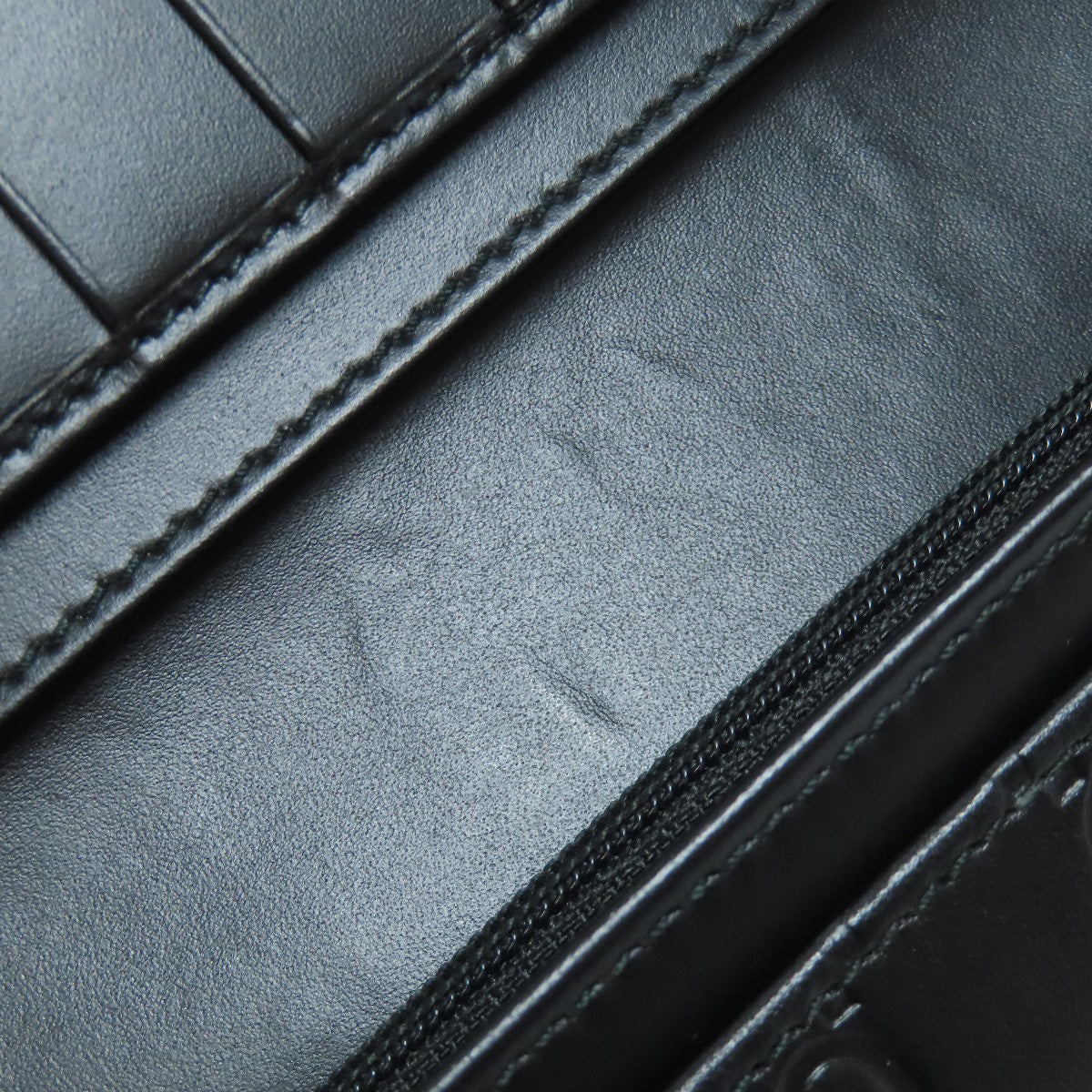 GUCCI Long Wallet Purse 408830 Calfskin black GG Signature Shima Sherry Line