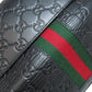 GUCCI Long Wallet Purse 408830 Calfskin black GG Signature Shima Sherry Line
