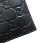 GUCCI Long Wallet Purse 408830 Calfskin black GG Signature Shima Sherry Line