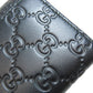 GUCCI Long Wallet Purse 408830 Calfskin black GG Signature Shima Sherry Line